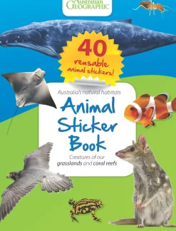 Kids Australian Geographic Animal Sticker Book: Reefs and Grasslands