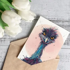 Australian Geographic Edwina - Emu Greeting Card by Shannon Dwyer