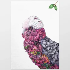 Australian Geographic Marini Ferlazzo Organic Cotton Tea Towel – Galah Bushwalk