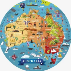 Australian Geographic Sassi Travel, Learn and Explore - Puzzle and Book Set - Australia, 210 pcs
